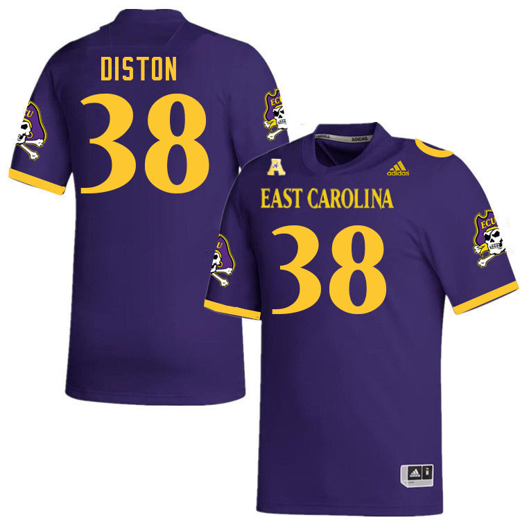 Men #38 Daylyn Diston ECU Pirates College Football Jerseys Stitched Sale-Purple